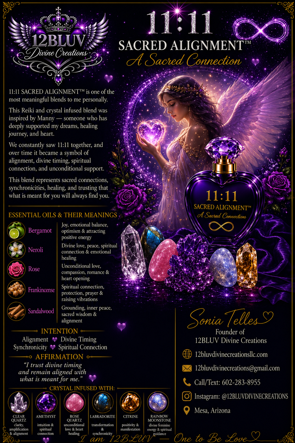 11:11 Sacred Alignment™ Reiki & Crystal Infused Perfume Mist