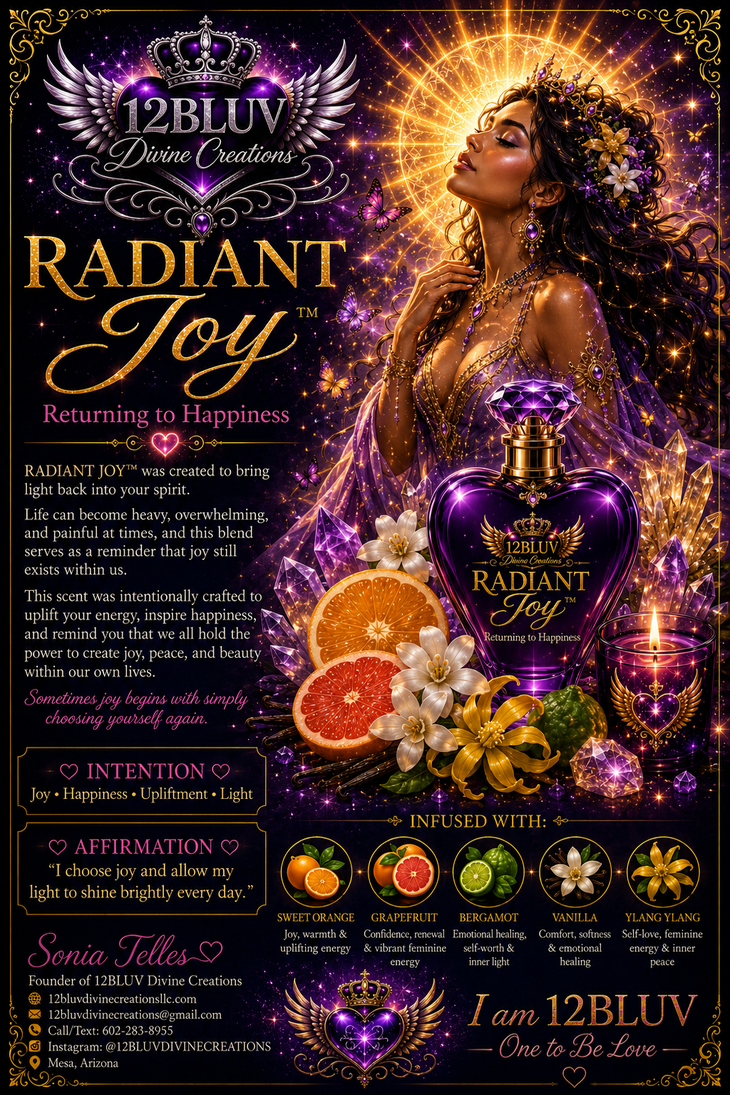 Radiant Joy Reiki - Infused Mist Citrus & Floral Energy Spray