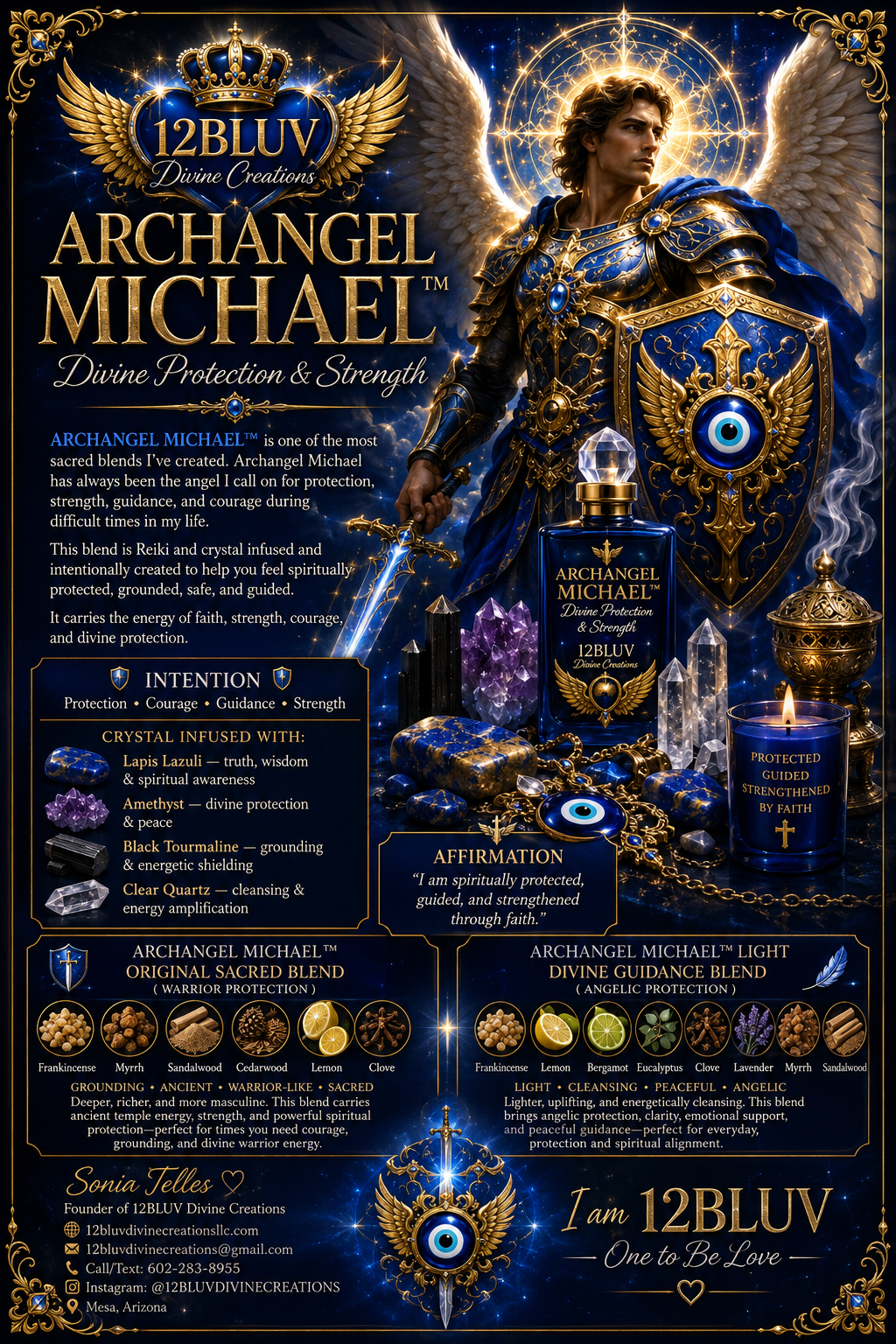 Archangel Michael™ Reiki Infused Crystal Mist
