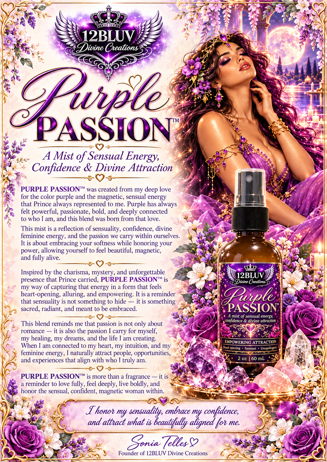 PURPLE PASSION™ Sensual Energy • Confidence • Divine Attraction Mist
