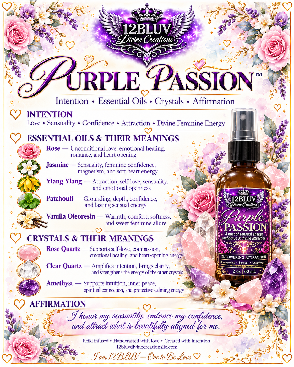 PURPLE PASSION™ Sensual Energy • Confidence • Divine Attraction Mist