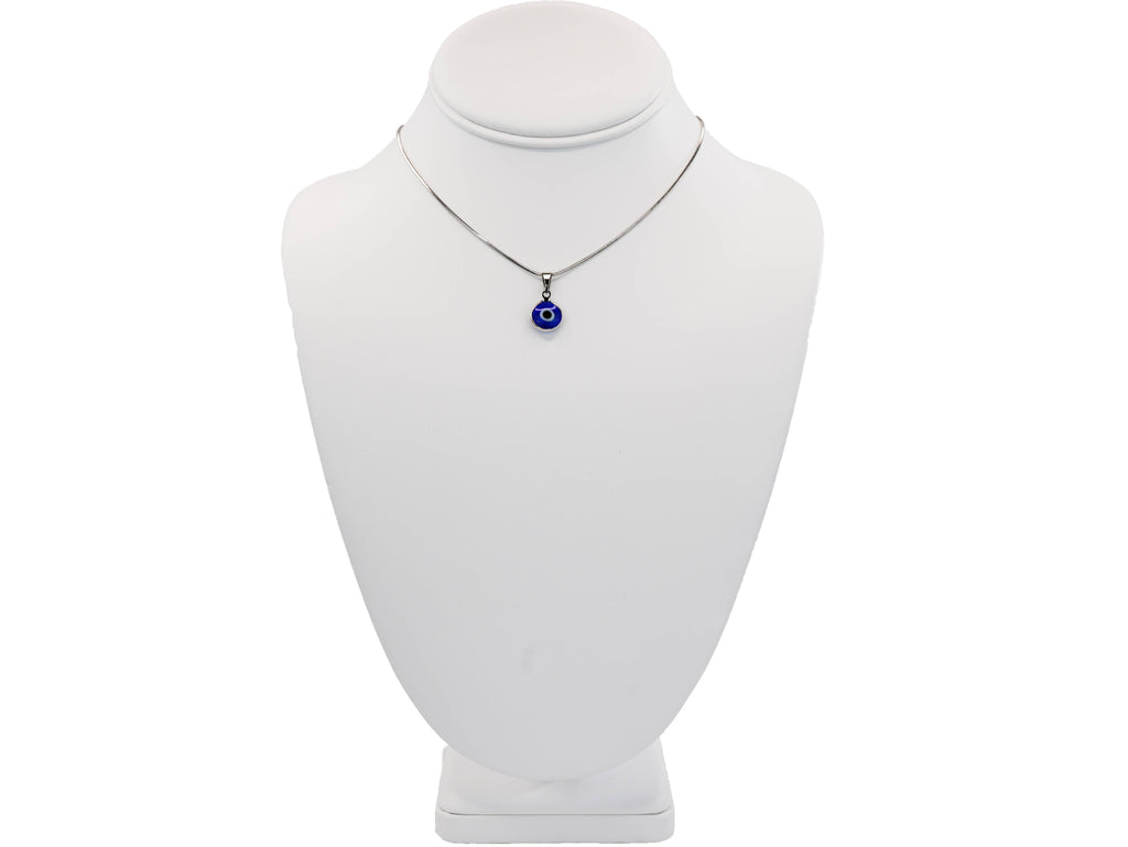 Classic Silver Plated Evil Eye Necklace