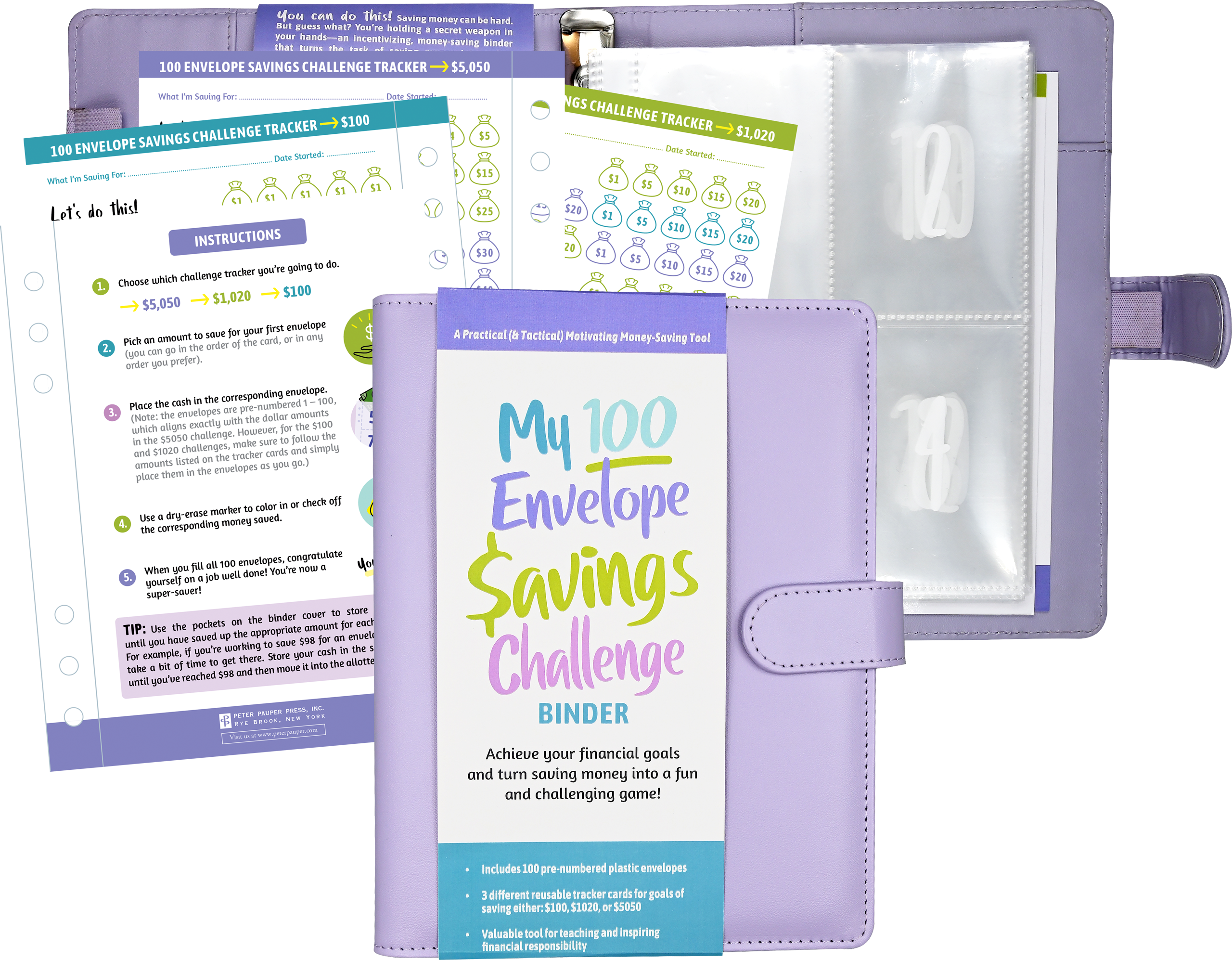 My 100 Envelope Savings Challenge Binder