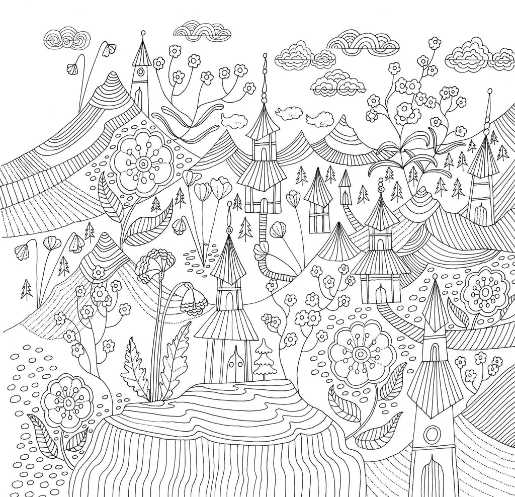 Zen Garden Artist's Coloring Book